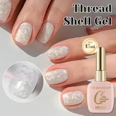 NICOLE Diário 15ml Pérola Fio Branco Prego Gel Linha Escudo Super Brilho Embeber UV/LED Verniz De Unhas Suprimentos