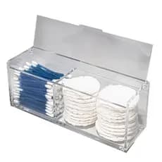 Porta Cotonete Algodão Organizador Acrilico P/ Banheiro Pia.