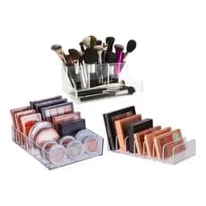 Suporte organizador maquiagem Batom Pincel Paleta Sombra Blush Base Acrilico