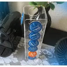 Suporte Porta 24 capsulas torre Base dolce gusto Acrilico na cor Transparente