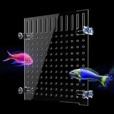 Colmeia Acrilica Acrilico Transparente Plastica Divisoria Aquario divisorias divisoria de Peixes Furos 1 pç com ventosa