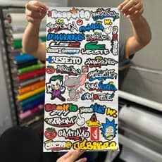 SUPER CARTELA DE ADESIVOS 35 ADESIVOS LAMINADOS ALTO BRILHO LANÇAMENTO ALTA QUALIDADE PARA CAPACETE MOTO CARRO
