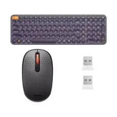 Kit Teclado Baseus K01b + Mouse Baseus F01b Sem Fio 2,4Ghz Bluetooth