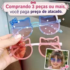 Óculos de Sol Infantil Bebê Cartoon Fashion | Proteção UV400 | Ideal para Fotos, Festa de Aniversário e Presente
