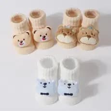 Bebê Dos Desenhos Animados Meias Elásticas De Malha Recém-Nascido Suprimentos Pequeno Urso Boneca Bichinhos 3D