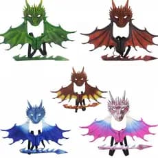 Halloween Mardi Gras Carnaval Fantasia Infantil Diabo Cosplay Roupa De Dragão