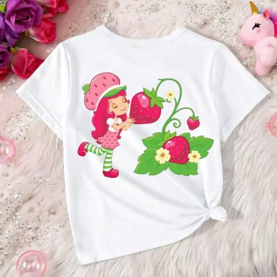 Camiseta Camisa blusa Moranguinho Morango algodão100%
