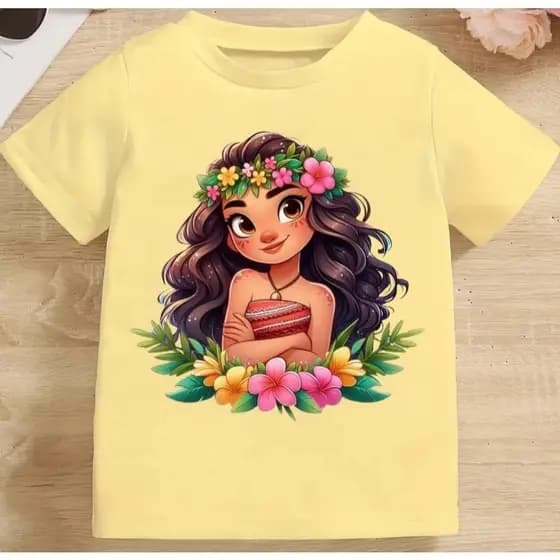 camiseta camisa infantil ,filme, moana, algodão