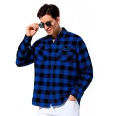 Camisa Xadrez Masculina Quadriculada Casual Flanelada