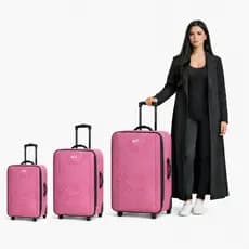 Kit Conjunto Jogo Malas (3) Viagem Village GRANDE MEDIA E PEQUENA