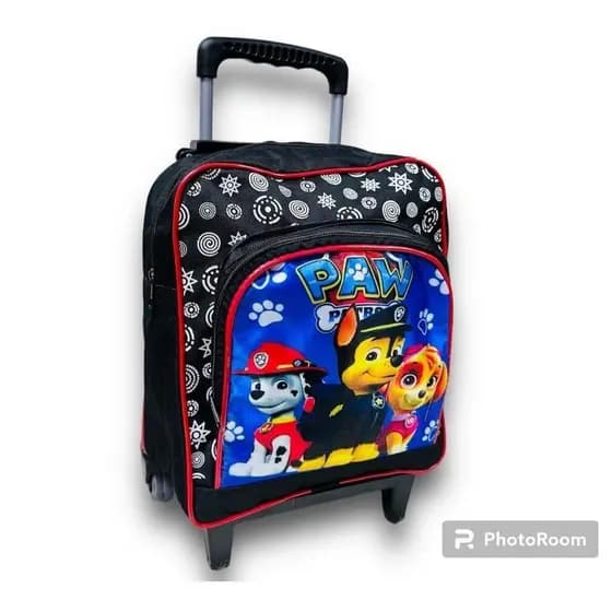 Mochila Infantil de Rodinhas Pequena Escolar Personagem Patrulha Desenho Infantil Para Menino Volta As Aulas