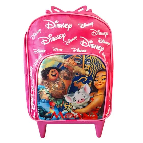 Mochila Infantil De Rodinha Princesa dos Mares Menina Bolsa Creche Pequena Volta As Aulas