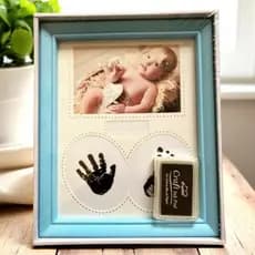 Quadro Porta Retrato do Recém Nascido Com Pezinho e Mãozinha do Bebe