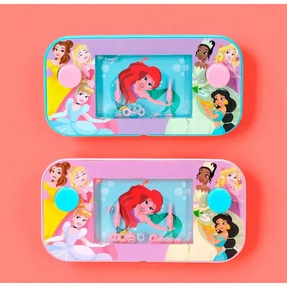 Brinquedo Infantil Aquaplay Princesas Disney - Jogo Aquático Portátil de Argolas 14,5cm Rosa Lilás