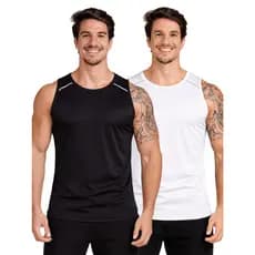 Kit 2 Camisa Dry Fit Regatas Masculina Alta Qualidade Slim Esportiva