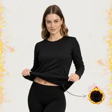 Blusa Térmica Feminina Peluciada Super Quentinha Manga Longa Para Inverno
