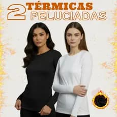 KIT 2 Blusas Térmicas Femininas Peluciadas Manga Longa Ideais Para Frio e Inverno