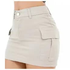 Saia Cargo Curta Levanta Bumbum Com Elastano Moda Verão Blogueira Tendência