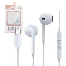 Fone de Ouvido Intra Auricular Com Fio e Microfone Conexão TIPO-C Eletromex EL-1407-TY