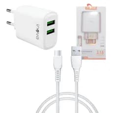 Carregador Inova Rapido Completo 02 Entradas USB  com Cabo TIPO-C  CAR-12820C