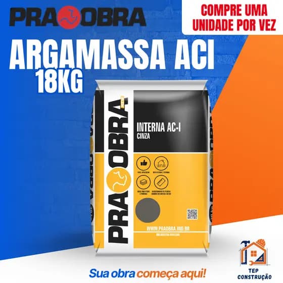 Argamassa ACI Premium Cinza 18kg Interno PraObra