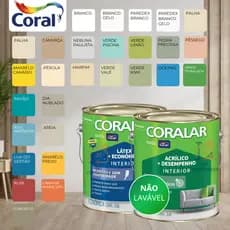 Tinta Coralar Acrilica Parede Anti Mofo 3,6 Litros Escolha Cor Fosco Interno Coral