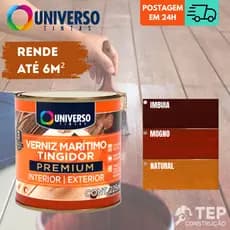 Verniz Para Madeira Marítimo Tingidor Premium 1/16ml - 225ml Interior ou Exterior - Universo
