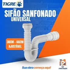 Sifão Universal Tigre Multiuso Flexivel Sifao Sanfonado Extensivel Pia Cozinha Lavatorio Tanque