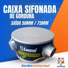 Caixa de Gordura 250mm x 75mm 50mm Econômica Sifonada