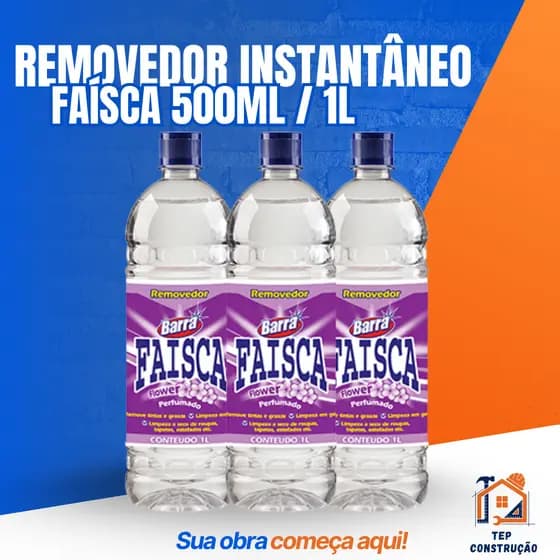 Removedor Instantâneo Flower Garrafa Barra Faísca 500ml 1L