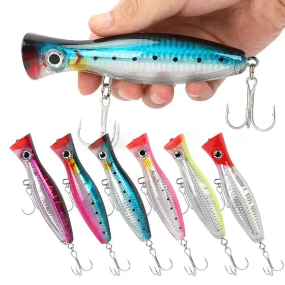 Isca Artificial popper superfície 12cm 43g iscas artificiais para tucunaré isca de pesca garateia pescaria fishing
