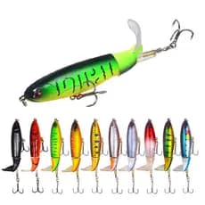 Isca Artificial Whopper Popper 13g/10cm Rotativa Flutuante Iscas De Pesca Top Água