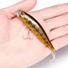 Isca Artificial minnow meia agua 7.7cm 8.4g Suspend traira iscas artificiais para tucunaré isca de pesca molinete pescaria fishing