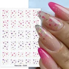 Autocolantes Linha Geométrica Floral De Prego Em 3D De Folha De Ouro Manicure Maple Leaf Autumn Decals