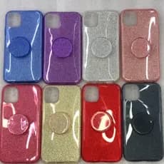 Capa Para Celular Com Brilho  M02/A02/A02S Capinha Brilhosa Glitter Com Pop Suporte Colorida Para Modelo M02/A02/A02S