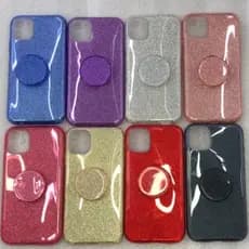 Capa Para Celular Com Brilho J5/J7/J6/J8/J2 PRIME/ J5 PRIME/J7 PRIME Capinha Brilhosa Glitter Com Pop Suporte Colorida