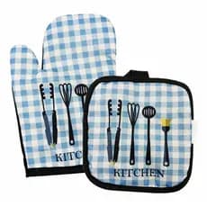 Kit Cozinha Luva Térmica + Descanso de Panela Para Forno Fogão Pegador Térmico