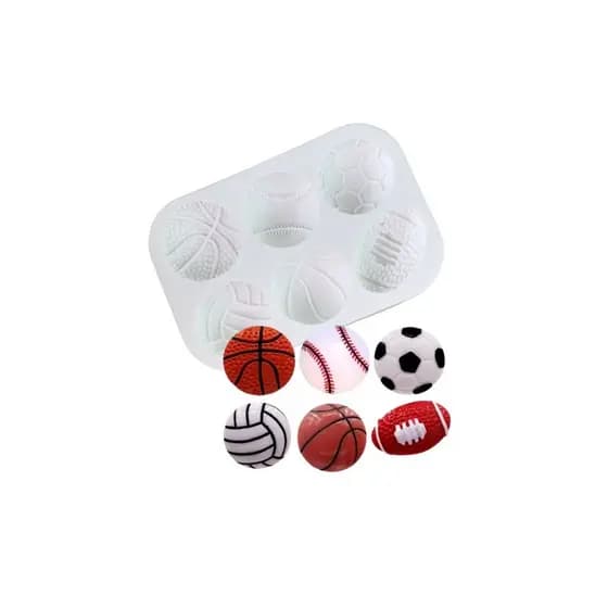 Molde Silicone Bolas Futebol Volei Basquete Confeitaria
