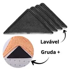 Kit Adesivos Antiderrapantes para Tapete Prendedor De Tapete Reutilizável, Lavável e Evita Quedas Pratico 4 a 24