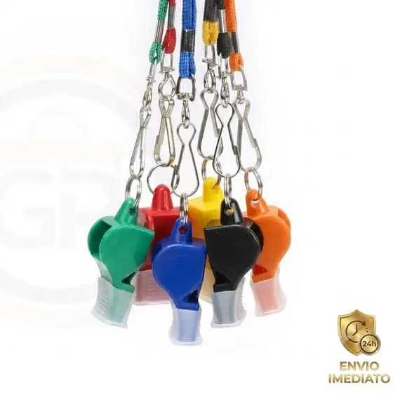Apito Com Cordão Profissional Várias Cores Protetor Bucal Para Árbitros De Basquete Futebol Volei Handebol Esportes