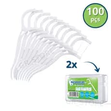 Kit 600 a 100 Fio Dental Com Haste Descartável Forma De Arco Haste Ultra Fina De Limpeza Para Adultos e Crianças