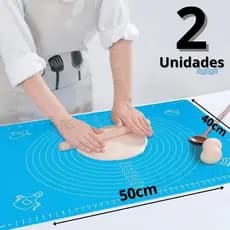 Tapetes Culinários 50x40cm Manta de Silicone Antiaderente para Forno Tapete Culinario de Assar Bolos