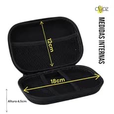 Estojo Capa Bag Case Fone Carregador Cabo Organizador Grande Fones De Ouvido Cartão De Memória