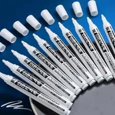 1/2/3/4 PÇS Caneta pinta pneu Permanente Marcadora Prova D'água Branca Retoque Lataria Tenis Reparo