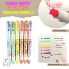 Kit 1 a 6 Cores Marca Texto Ponta Estrela Lantejoulas Papelaria Fofa Escritório Escolar Barato