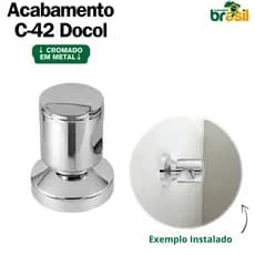 Acabamento Registro Metal C42 Docol Similar chuveiro pressão registro gaveta
