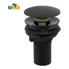 Válvula Click Preta 7/8 para Pia Cuba e Lavatório Modelo Premium Sistema Abre e Fecha por Pressão Design Moderno