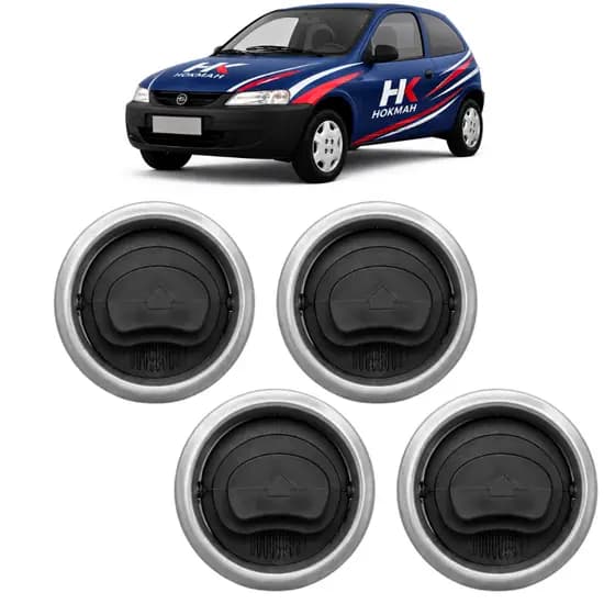 DIFUSOR AR CELTA 2000 ATÉ 2006 PRATA KIT 4 PEÇAS