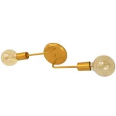 Luminária de Teto ou Parede Dupla Industrial Sputnik Aranha Clean Dourado