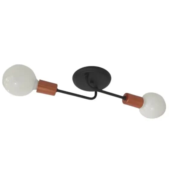 Luminária de Teto ou Parede Para Sala Quarto Cozinha  - Plafon Aranha Sputnik para 2 lâmpadas